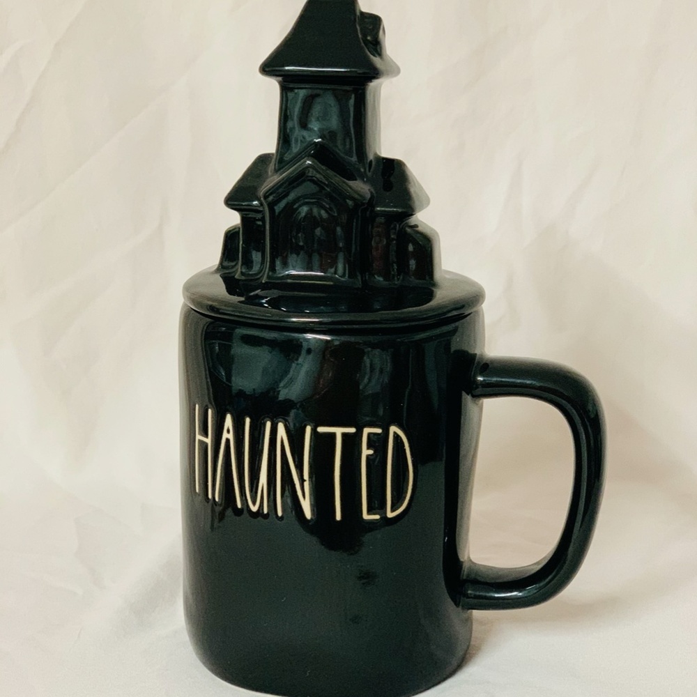 NEW Rae Dunn "HAUNTED" Halloween Mug w/Topper